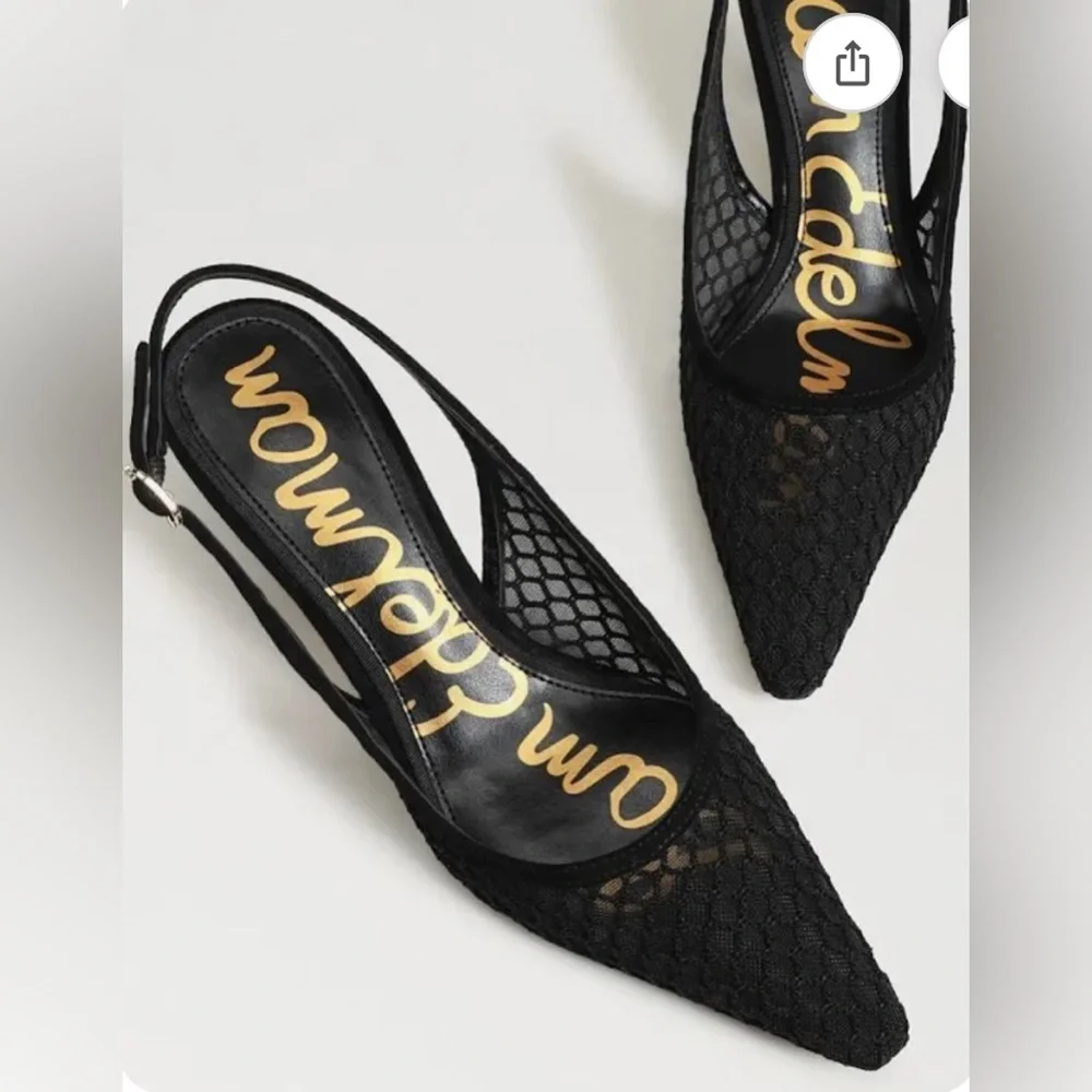 Sam Edelman Bianka Sling in Black Net - Picture 4 of 11